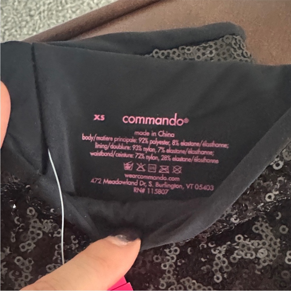 Commando Sequin Leggings Perfect Control Black Xs - image 2